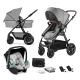 KINDERKRAFT Kolica za bebe Moov 3u1 mink pro, siva - KSMOOV00GRYM30I