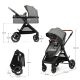 KINDERKRAFT Kolica za bebe Esme 3u1, siva - KSESME00GRY3000