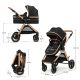 KINDERKRAFT esme pro kolica za bebe 3u1 pure black - EP2871324