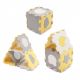 KINDERKRAFT Podne puzzle 3D Luno shapes, žuta/siva - KPLUSH00YEL0000
