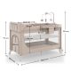 KINDERKRAFT prenosivi krevetac 2u1 leody up beige sa dodacima - EP3080306
