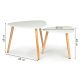 MODERNHOME Klub sto ,set od dva komada drveni - RH2006-56