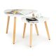 MODERNHOME Klub sto ,set od dva komada drveni - RH2006-56