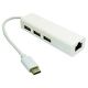 E-GREEN USB 3.1 tip C HUB (3 port USB 2.0 + 1port fast ethernet) - KON00306