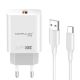 KONFULON Kućni punjač sa USB-C kablom 25W C87Q VOC, bela - 137045
