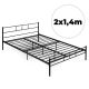 MODERNHOME Krevet sa metalnim ramom 140x200 cm sa podnicom black frame - EP2994487
