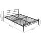 MODERNHOME Krevet sa metalnim ramom 140x200 cm sa podnicom black frame - EP2994487