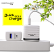 Kucni punjac KONFULON C32Q QC 3.0 sa iPhone lightning kablom beli - 200479