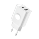 Kucni punjac KONFULON C70Q, Fast Charge, QC3.0 22.5W, PD 20W beli - 207870