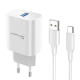 Kućni punjač KONFULON Joko C87 3A sa kablom USB na Type-C beli 1m - 611505