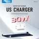 Kucni punjac KONFULON C87c + DL50, 30W, sa PD kablom Type C na iPhone lightning beli - 219670
