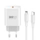 Kucni punjac KONFULON C87c + DL50, 30W, sa PD kablom Type C na iPhone lightning beli - 219670
