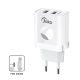 Kucni punjac KONFULON JK72, 2xUSB, 2.4A,12W, sa micro USB kablom beli - 206616