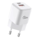 Kucni punjac KONFULON JK75, GaN, QC3.0 18W, PD 20W beli - 210925