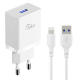 Kucni punjac KONFULON JK77 2.4A sa iPhone lightning kablom beli 1m - 205917