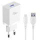 Kucni punjac KONFULON JK77 2.4A sa micro USB kablom beli 1m - 205916