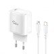 Kućni punjač KONFULON JK91+DC66 PD20W sa PD kablom Type C na iPhone lightning beli - 221848
