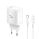 Kućni punjač KONFULON JK91+DC67 PD20W sa PD kablom Type C na Type C beli - 221849