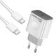 Kućni punjač KONFULON Joko C69D+DC15 PD20W sa kablom Type-C na Type-C beli 1m - 613817