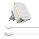 Kucni punjac LDNIO A1204Q Quick Charge 3.0 USB 5V 2.4A sa micro USB kablom beli - 78909