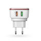 Kućni punjač LDNIO A2405Q dual USB 2.4A FAST CHARGING QC 3.0 + iPhone Lightning kabel beli - 022716