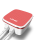 Kućni punjač LDNIO A2405Q dual USB 2.4A FAST CHARGING QC 3.0 + iPhone Lightning kabel beli - 022716