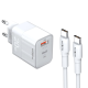 Kućni punjač Moxom MX-HC134 Fast Charge QC 18W PD20W sa kablom Type-C na Type-C beli - 613684