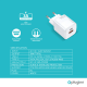 Kućni punjač Pluginn PI-D73, QC3.0 PD3.0, PPS, USB-PD 18W+20W, 38W (total) sa kablom Type-C na iPhone Lightning beli - 059426