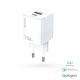 Kucni punjac Pluginn PI-D73-33w, GaN, QC3.0 PD3.0, PPS, USB-PD 20W+33W, 53W (total) beli CE - 206611
