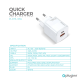 Kućni punjač Pluginn PI-D73-33w, GaN, QC3.0 PD3.0, PPS, USB-PD 20W+33W, 53W (total) beli CE - 206611-1