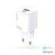 Kucni punjac Pluginn PI-D73, QC3.0 PD3.0, PPS, USB-PD 18W+20W, 38W (total) beli CE - 206608