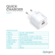 Kućni punjač Pluginn PI-D73, QC3.0 PD3.0, PPS,PD 18W+20W, 38W (total) sa kablom Type-C na Type-C beli - 613601