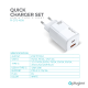 Kucni punjac Pluginn PI-D74-45w, GaN, QC3.0, PD3.0, PPS, USB 19W, PD 45W sa PD iPhone lightning kablom beli CE - 211852