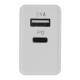 Kućni punjač Teracell Evolution DLS-TC04 Fast USB 2.4A + PD 30W max 3A beli - 040654