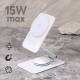 Kućni punjač Wireless 15W rotirajuci beli - 214212-1