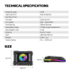 Laptop Cooler Fantech NC22 RGB crni - G221882