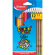 MAPED Devene bojice Color Peps, set 12 + 3 grafitne olovke - M832272