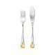 ZEPTER Set pribora za ribu delimično pozlaćen 12/1 Kimono - LB-620-DG