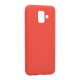 Maska za Samsung A6/ A600F (2018) crvena Leather Look - 023601
