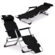 MODERNHOME Sklopiva baštenska ležaljka 2u1, crna - ZRL010F BLACK