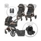 LORELLI Kolica za bebe 3u1 Viola set Black diamonds - 10021882304A