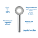 CRYSTAL WATER LUX Tuš ručica, min.pritisak 1 bar, ušteda vode 60%, 12 mlaznica, hrom, ø7cm - R0042-1