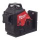 MILWAUKEE Zeleni laser 3-polni 360° 12V - M123PL-0C - 4933478103