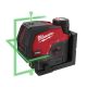 MILWAUKEE Aku. zeleni 3D laser 30m 12V - M12CLLP-301C - 4933478100