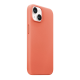 Maska za iPhone 14 Plus Beautiful Shine Leather svetlo narandžasto - 059141