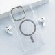 Maska za iPhone 16 Pro Max Berlia Crystal Armor Magnetic transparent crna - 614080