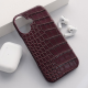 Maska za iPhone 16 Croco Leather bordo - 616694
