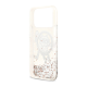 Maska za iPhone 17 Pro Max Karl Lagerfeld Liquid Glitter Choupette Logo MagSafe bela - DRO621567