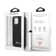 Maska za iPhone 12 mini mat crna Guess Faceplate - GUHCP12SLSLMGBK