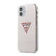 Maska za iPhone 12 mini bela Guess Faceplate - GUHCP12SPCUCTLWH